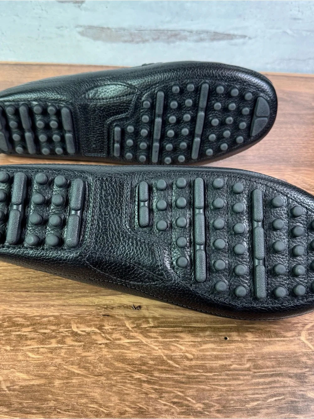 New In Box, Cole Haan Grant Canoe Penny Loafers Black Pebbled Leather 12 W. - Picture 5 of 9